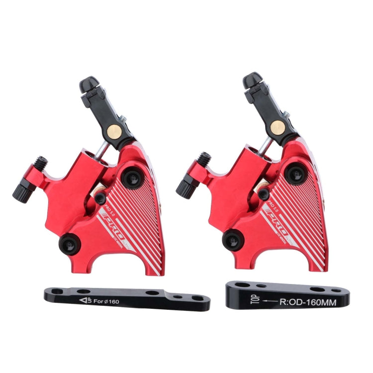 1 Pair IIIPRO Flat Mount Road Calipers Bilateral Brakes(Red) by IIIPRO