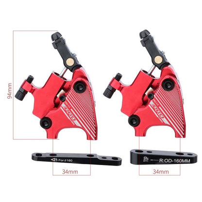 1 Pair IIIPRO Flat Mount Road Calipers Bilateral Brakes(Red) by IIIPRO