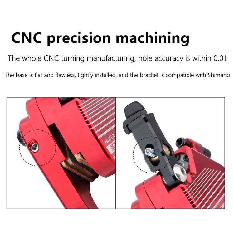 1 Pair IIIPRO Flat Mount Road Calipers Bilateral Brakes(Red) by IIIPRO