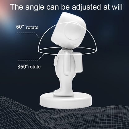 TOPFREE Astronaut Car Bracket Magnetic Adhesive Paste Navigation Car Phone Bracket(White) by buy2fix