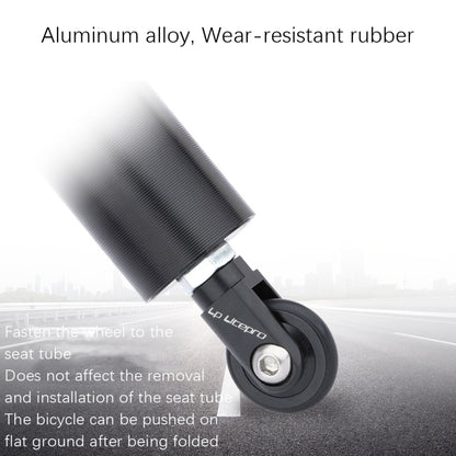 LP LitePro Folding Bike Seat Post Easy Wheel(Silver) - Others by LP LitePro | Online Shopping UK | buy2fix