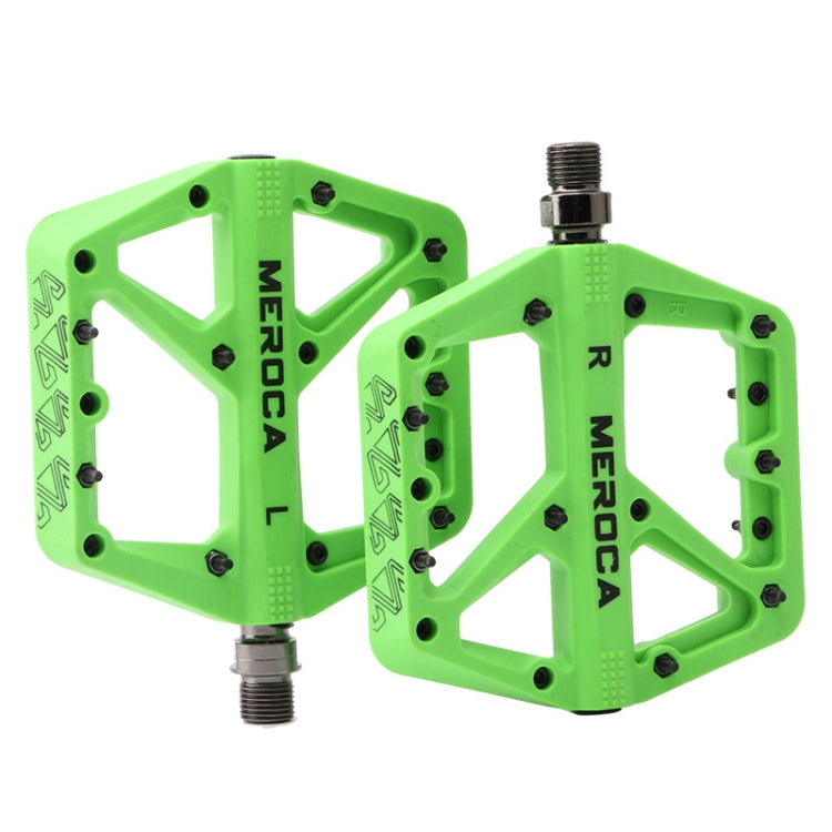 MEROCA Mountain Bike Nylon Pedal(Green) by MEROCA