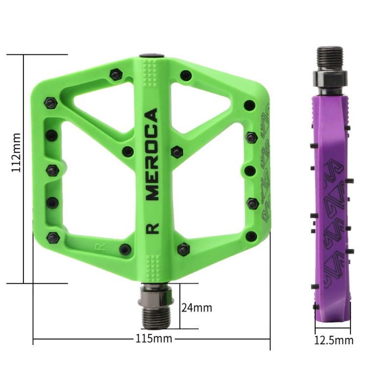MEROCA Mountain Bike Nylon Pedal(Green) by MEROCA