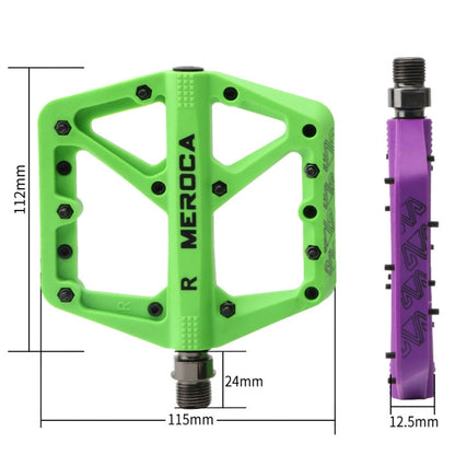 MEROCA Mountain Bike Nylon Pedal(Green) by MEROCA