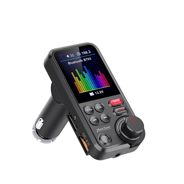 BT93 Color Screen Car MP3 Bluetooth Player(Black) - Bluetooth Car Kits by buy2fix | Online Shopping UK | buy2fix