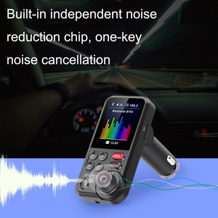 BT93 Color Screen Car MP3 Bluetooth Player(Black) - Bluetooth Car Kits by buy2fix | Online Shopping UK | buy2fix