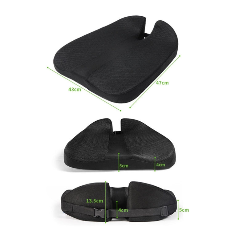 QFC060 V-shaped Car Memory Foam Non-slip Seat Cushion(Black) by buy2fix