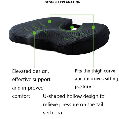 QFC-023 U-shaped Slow Rebound Memory Foam Car Seat Cushion(Black) by buy2fix