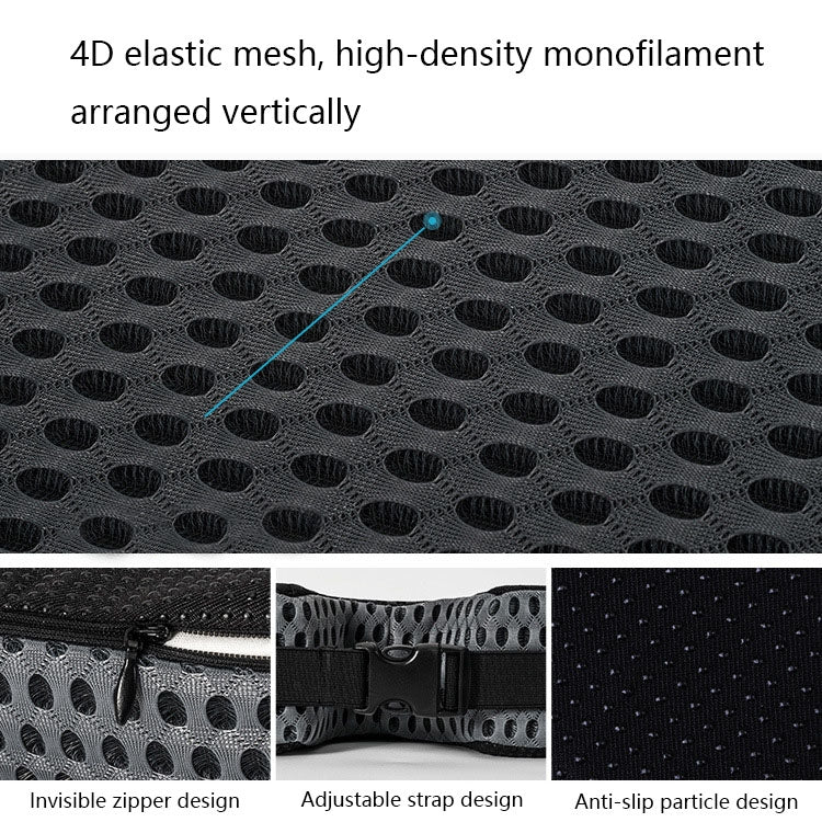 Thickened Breathable Memory Foam Car Seat Cushion(QFC047 Black) - Seat Accessories by buy2fix | Online Shopping UK | buy2fix