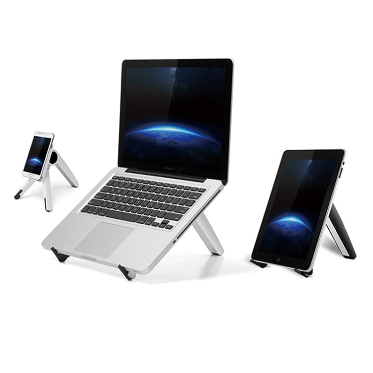 UP-1S Foldable Laptop Stand Mobile Phone Tablet Desktop Stand(Black) - Laptop Stand by buy2fix | Online Shopping UK | buy2fix