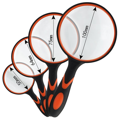 10X HD Optical Lens Handheld Magnifying Glass, Specification: 50mm - Hand Held Style by buy2fix | Online Shopping UK | buy2fix