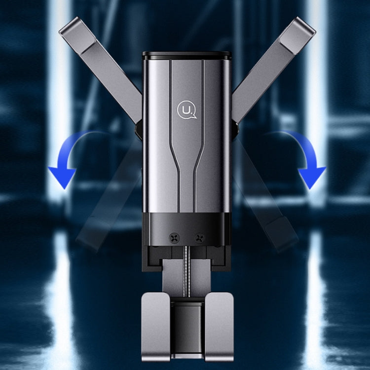 ZJ058 Car Fully Automatic Hidden Double-arm Air Outlet Gravity Bracket(Black) by buy2fix