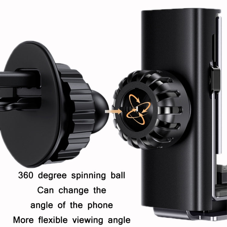 ZJ058 Car Fully Automatic Hidden Double-arm Air Outlet Gravity Bracket(Black) by buy2fix