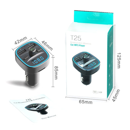 T25 Car MP3 Bluetooth Player Charger - Bluetooth Car Kits by buy2fix | Online Shopping UK | buy2fix