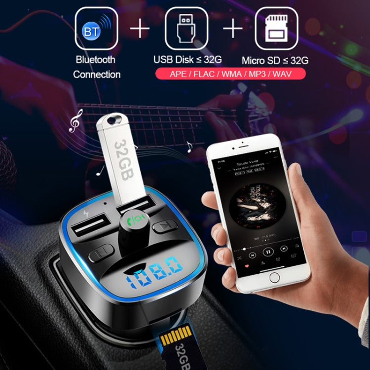 T25 Car MP3 Bluetooth Player Charger - Bluetooth Car Kits by buy2fix | Online Shopping UK | buy2fix