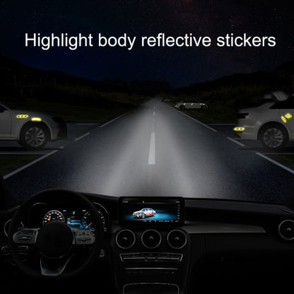 Car Safety Warning Reflective Stickers(Diamond Yellow) by buy2fix
