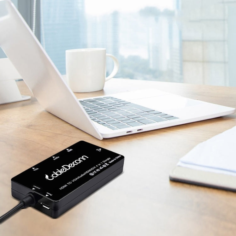 Cabledeconn D0407 HDMI VGA DVI Connection HDTV Monitor Cable(White) by buy2fix