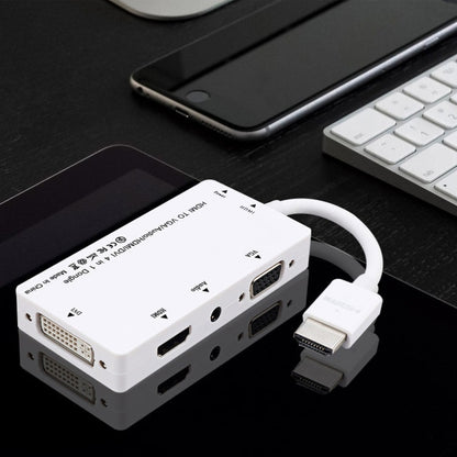 Cabledeconn D0407 HDMI VGA DVI Connection HDTV Monitor Cable(White) by buy2fix