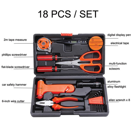 18 PCS / Set JT-18 Car Life Hammer Hand Tools Set - Hand Tool Sets by buy2fix | Online Shopping UK | buy2fix