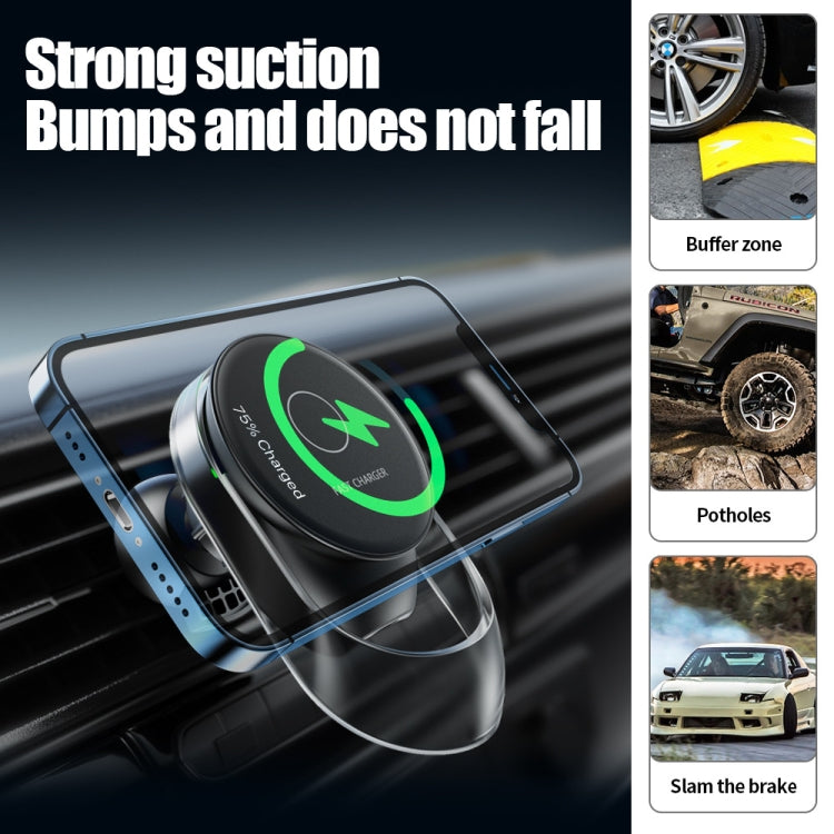 F9189 15W MagSafe Magnetic Car Lighting Wireless Charger(Black) - Wireless Charger Holders by buy2fix | Online Shopping UK | buy2fix