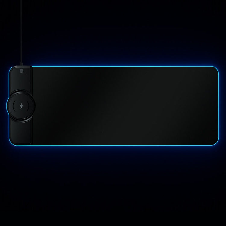 K9186 Multifunctional RGB Lighting Mouse Pad With Wireless Charger(Black) by buy2fix