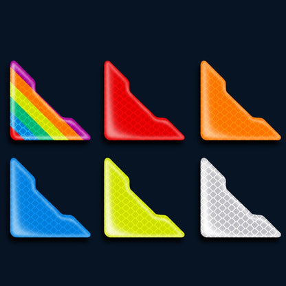 4pcs /Set Car Safety Warning Reflective Anti-Strike Stickers, Color: Epoxy Red by buy2fix