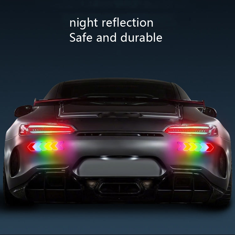 4pcs /Set Car Safety Warning Reflective Anti-Strike Stickers, Color: Epoxy Golden Yellow by buy2fix