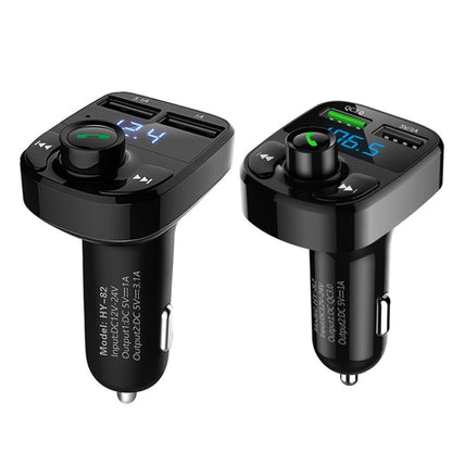 HY82 Car MP3 Bluetooth Receiver Dual USB Car Charger, Specification: Fast Charge Version - Car Charger by buy2fix | Online Shopping UK | buy2fix