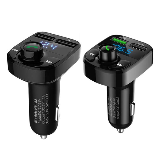 HY82 Car MP3 Bluetooth Receiver Dual USB Car Charger, Specification: Fast Charge Version - Car Charger by buy2fix | Online Shopping UK | buy2fix