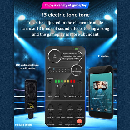 K9 Set Voice Changer Game Live Broadcast Mobile Computer Sound Card - Live Sound Effects Processors by buy2fix | Online Shopping UK | buy2fix