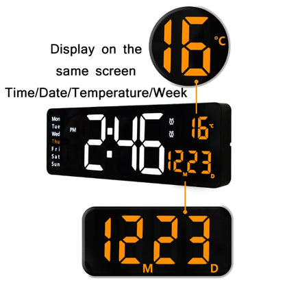 6626 Living Room Wall-Mounted Large Screen Display LED Digital Clock, Color: Green Temperature - Wall Clock by buy2fix | Online Shopping UK | buy2fix