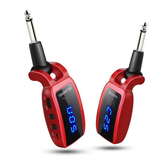 U12DX 6.35mm Jack Wireless Guitar Transmitter Receiver Rechargeable Adapter(Red) by buy2fix