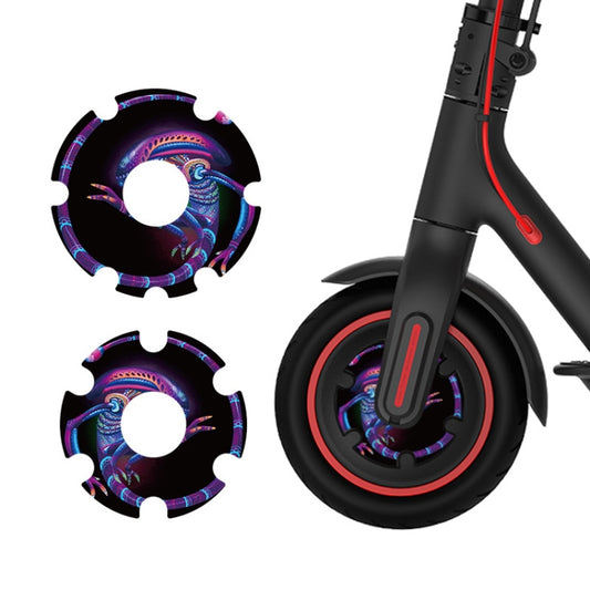 1 Pair Scooter Motor Waterproof Protective Sticker For Xiaomi Mijia M365 / M365 Pro / Pro 2 / 1S(Colorful 3) - Accessories & Parts by buy2fix | Online Shopping UK | buy2fix