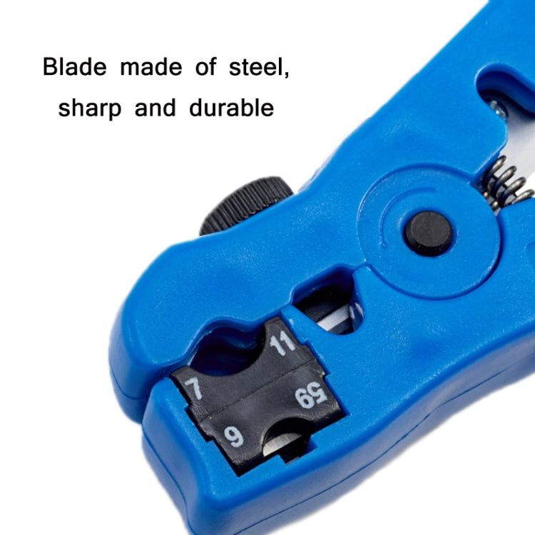 Electrician Multifunctional Coaxial Cable Stripper(Blue PE Bag) by buy2fix