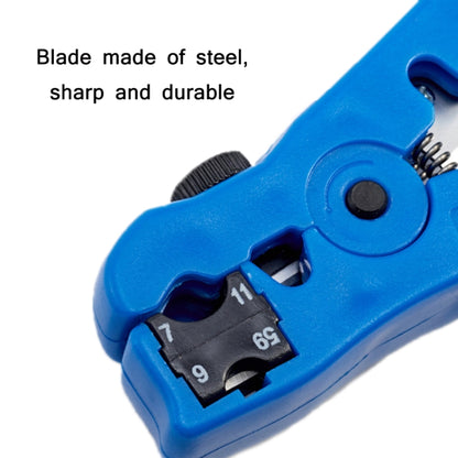 Electrician Multifunctional Coaxial Cable Stripper(Blue PE Bag) by buy2fix