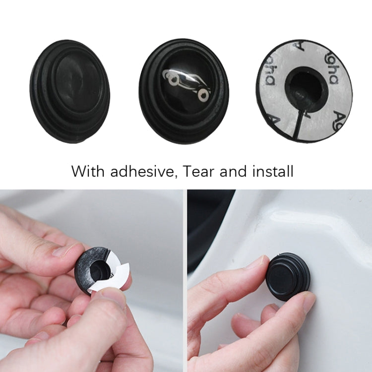 Car Door Anti-Collision Shock Pad, Color: Black With Sports Car Logo by buy2fix