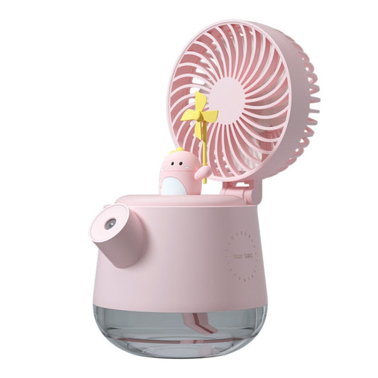A04a USB Cute Pet Kettle Spray Desktop Fan(Pink Small Dinosaur) - Electric Fans by buy2fix | Online Shopping UK | buy2fix