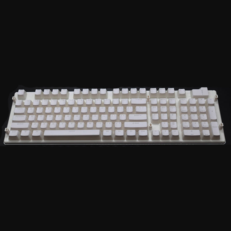 Pudding Double-layer Two-color 108-key Mechanical Translucent Keycap(White) by buy2fix