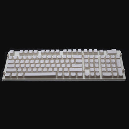 Pudding Double-layer Two-color 108-key Mechanical Translucent Keycap(White) by buy2fix
