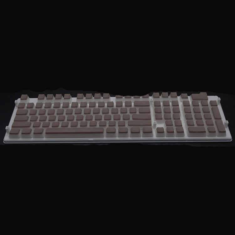 Pudding Double-layer Two-color 108-key Mechanical Translucent Keycap( Dark Coffee) by buy2fix