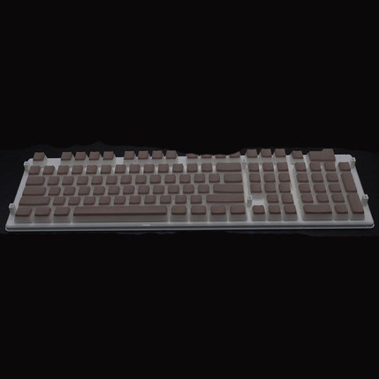 Pudding Double-layer Two-color 108-key Mechanical Translucent Keycap( Dark Coffee) by buy2fix