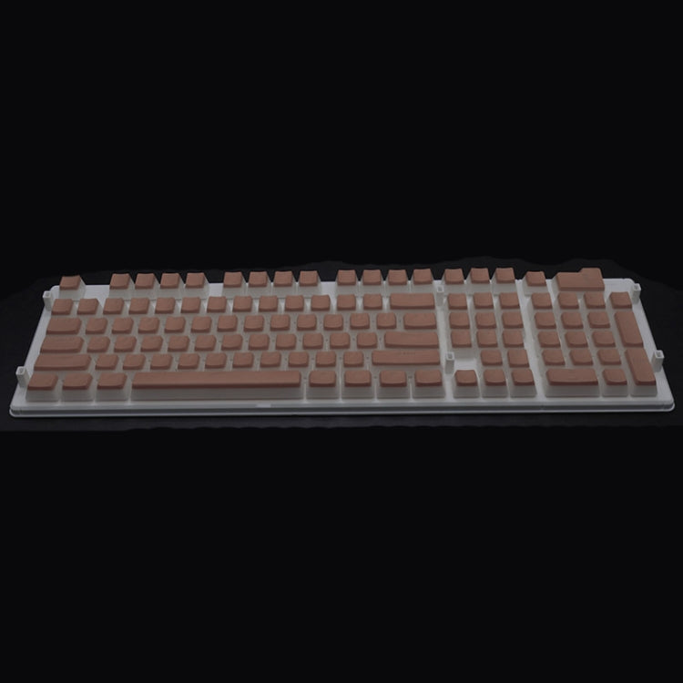 Pudding Double-layer Two-color 108-key Mechanical Translucent Keycap(Light Coffee) by buy2fix