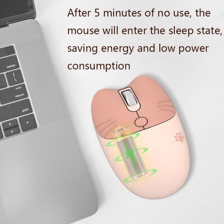 M3 3 Keys Cute Silent Laptop Wireless Mouse, Spec: Bluetooth Wireless Version (Milk Tea) by buy2fix