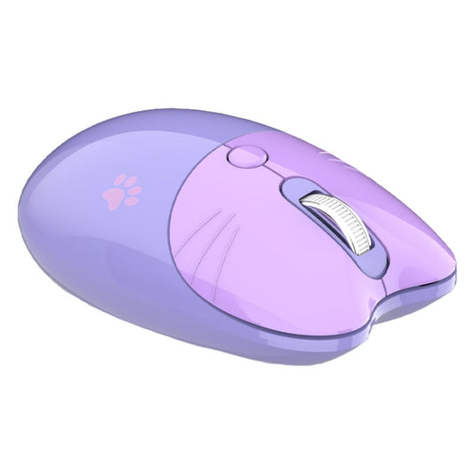 M3 3 Keys Cute Silent Laptop Wireless Mouse, Spec: Bluetooth Wireless Version (Purple) by buy2fix