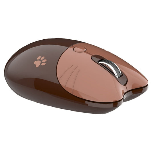 M3 3 Keys Cute Silent Laptop Wireless Mouse, Spec: Bluetooth Wireless Version (Brown) by buy2fix