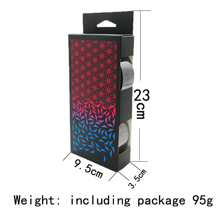 JH085 Chrysanthemum Pattern Shock Absorption Gradient Color Bicycle Handlebar(Black Bottom White Print) by buy2fix