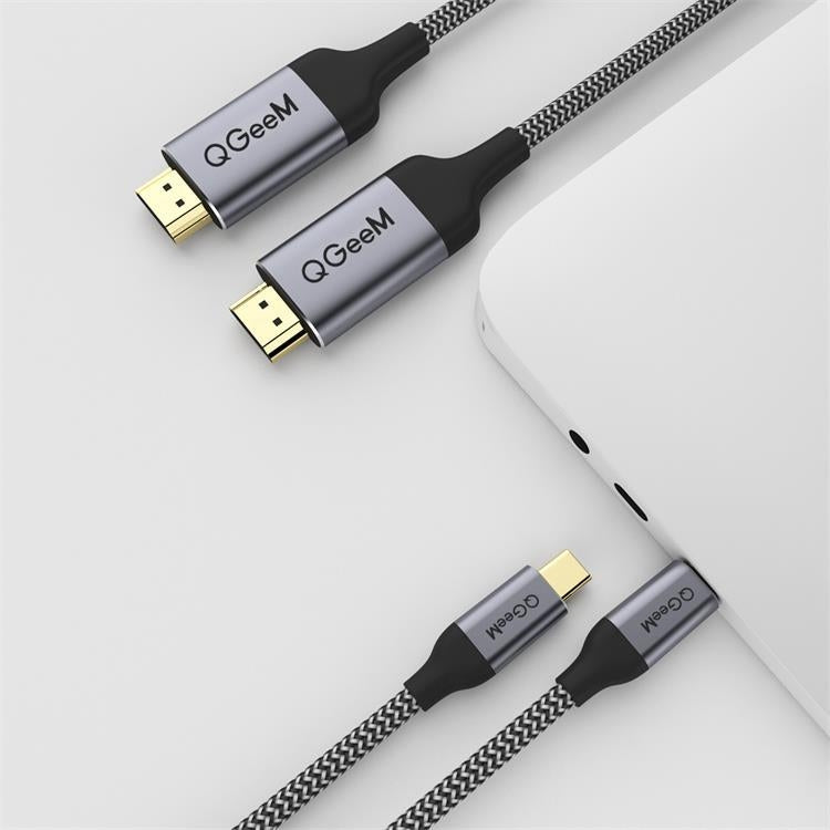 QGeeM QG-UA09 Type-C To HDMI Cable, Length: 3m by buy2fix