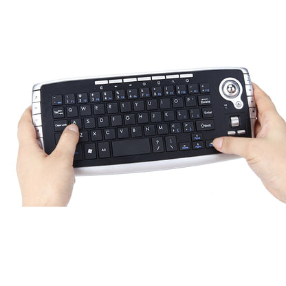MY-10 2.4G 78 Keys 1200 DPI Mini Wireless Trackball Keyboard Wireless Keyboard And Mouse Set by buy2fix