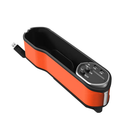 Multifunctional Car Seat Slot Storage Box, Style: USB Without Wireless Charge Type by buy2fix