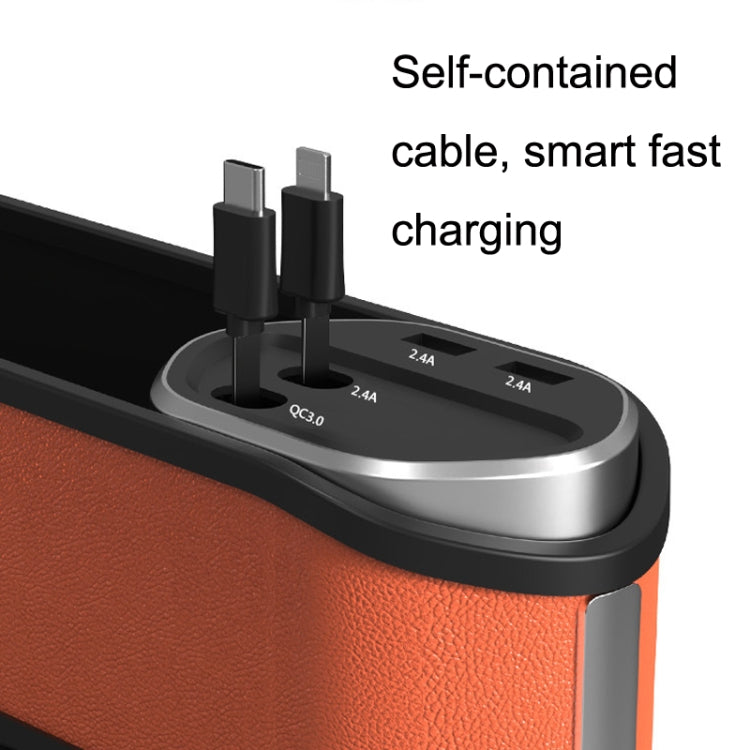 Multifunctional Car Seat Slot Storage Box, Style: USB Without Wireless Charge Type by buy2fix